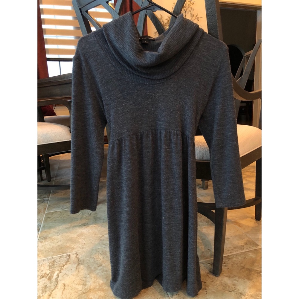 Forever 21 Cozy Cowl Neck Babydoll Sweater Dress